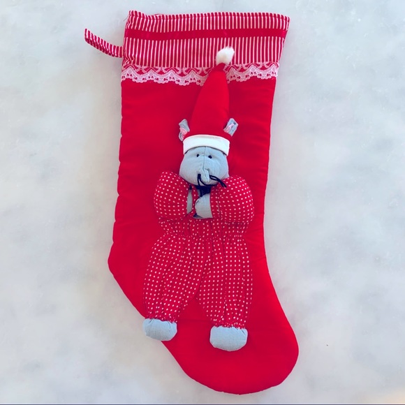 Christmas Mouse Stocking. Red - Picture 3 of 6